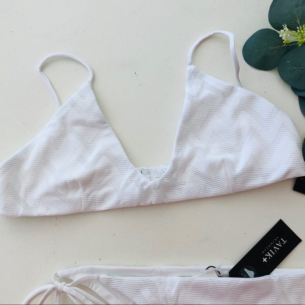 Tavik White Tie-Side Bikini Set